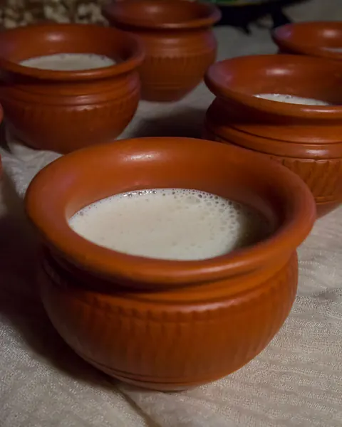 Mishti doi set in terracotta clay pots